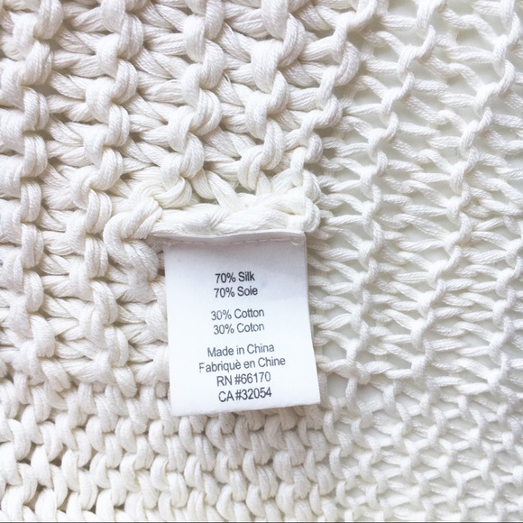 Anthropologie White Knit Duster Size XS - Picture 6 of 7